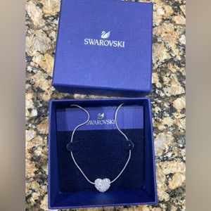 NIB Swarovski Reversible Pave Heart